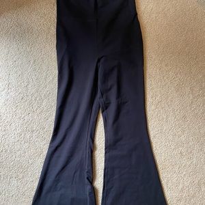 NWOT Zenana black fold over flare yoga pants 1X